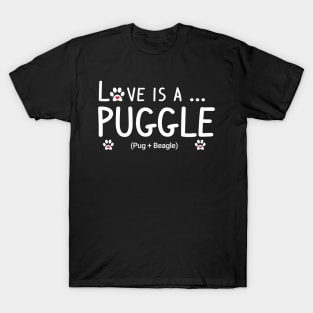 Love is a Puggle Dog T-Shirt